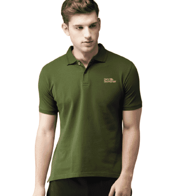 Olive green polo shirt top