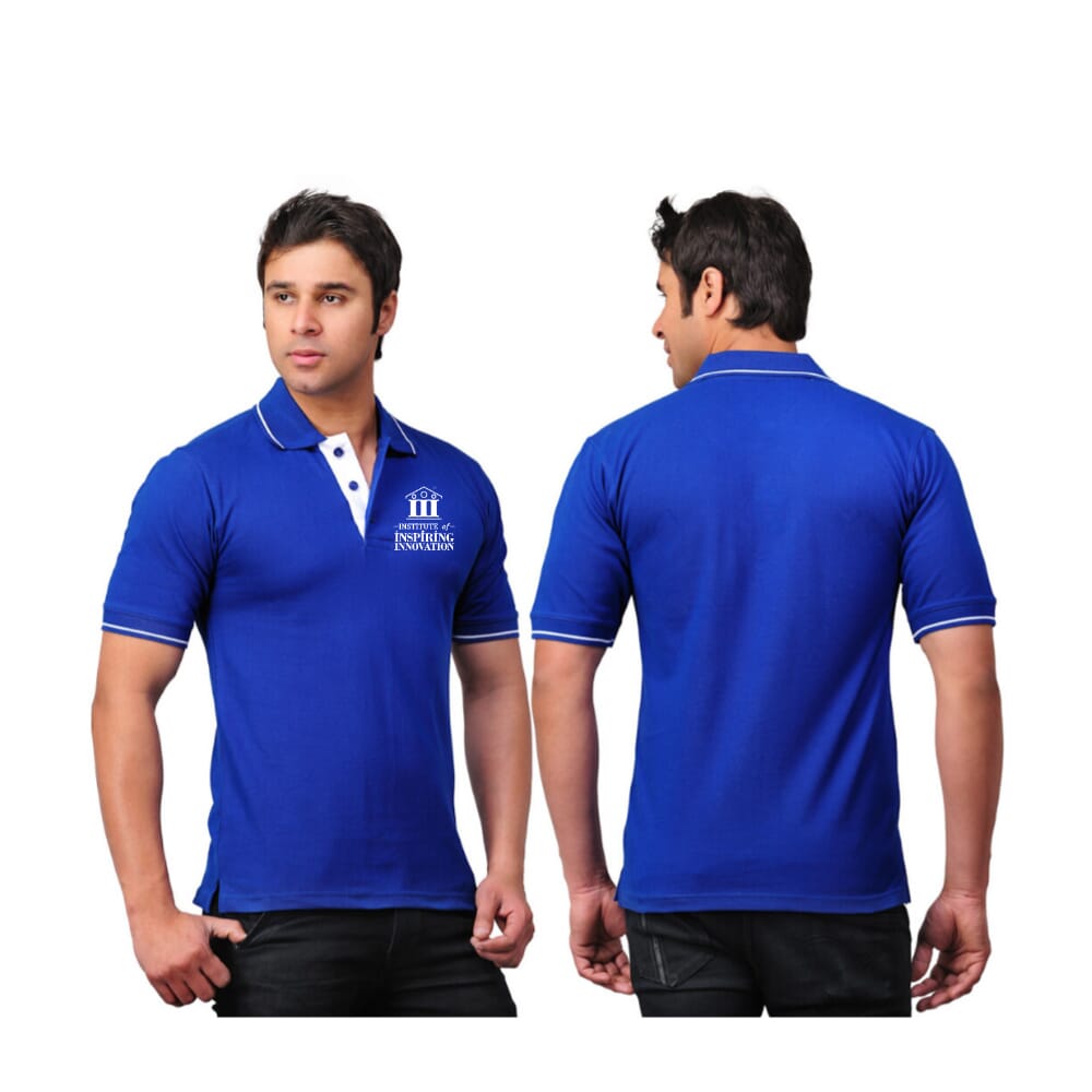 iii LOGO W Men's Polo T-shirt Royal Blue