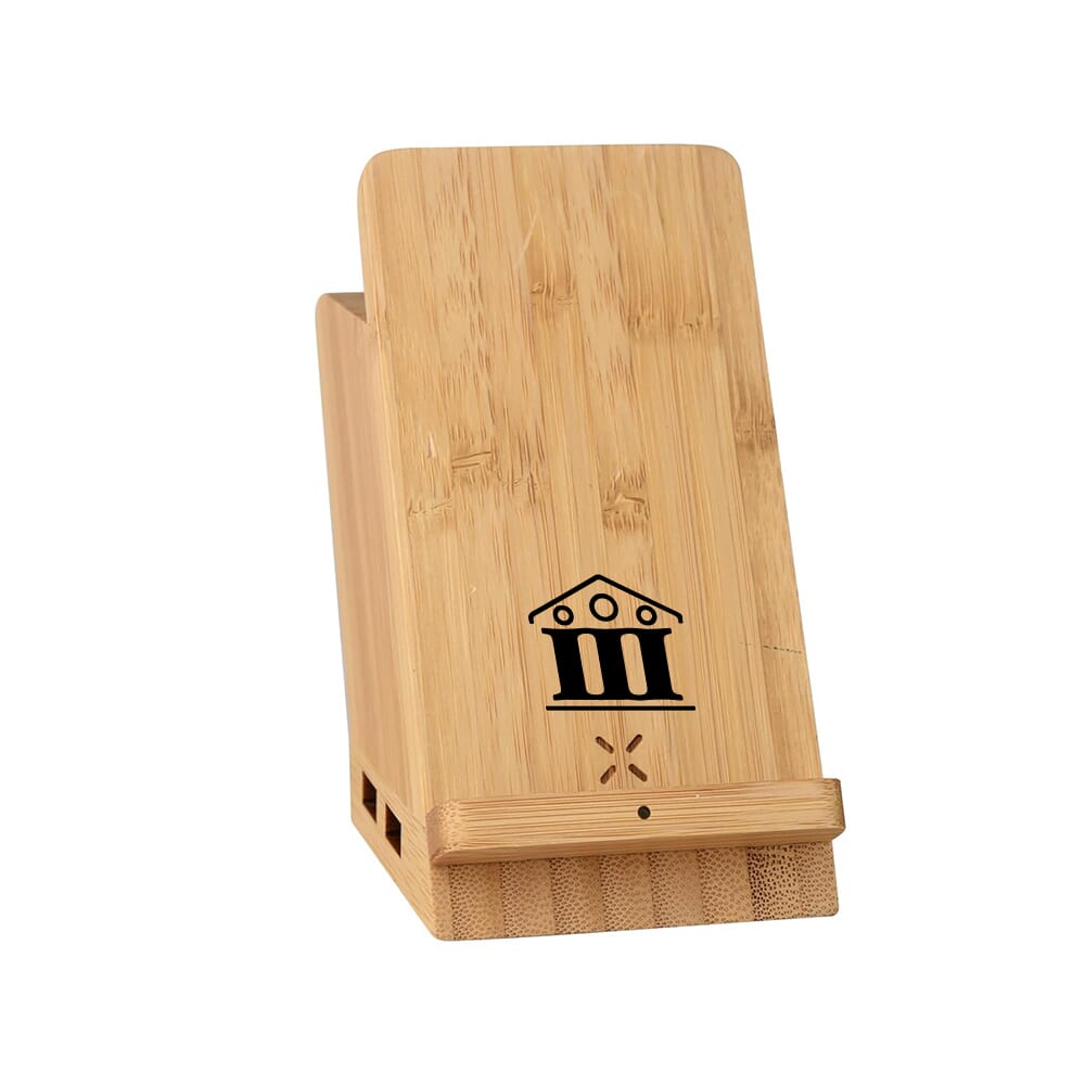 Wangari Maple 15W Wireless charger & USB Hub with Pen Stand