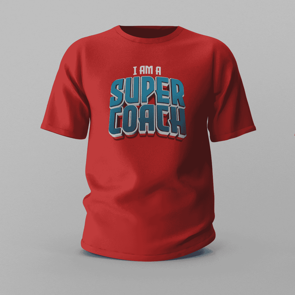 I am a Super Coach Unisex Premium Round Neck T-shirt  - Red