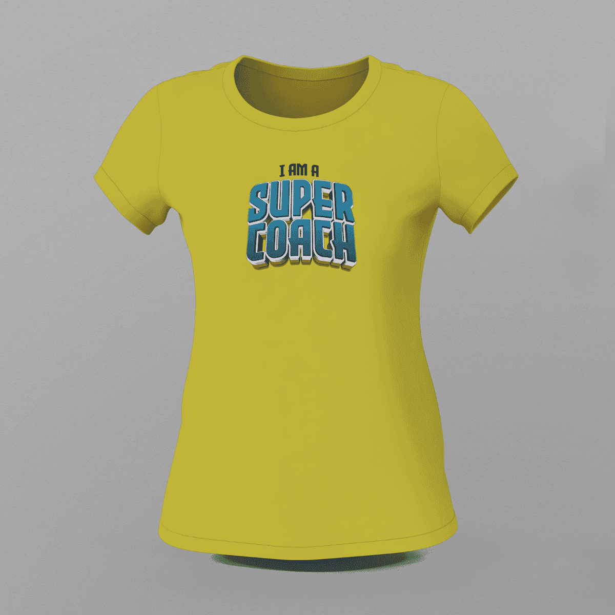 I am a Super Coach Unisex Premium Round Neck T-shirt  - Yellow