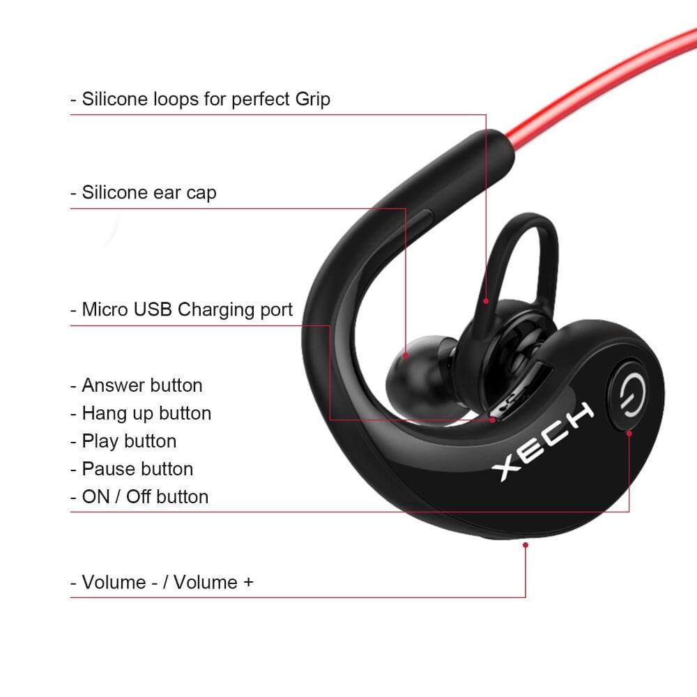 xech a3 wireless sports earphones