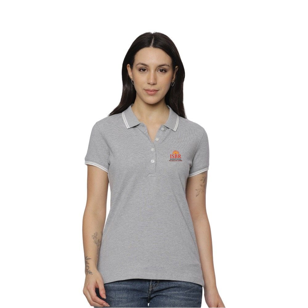 Allen Solly Polo T-shirt Women- Grey