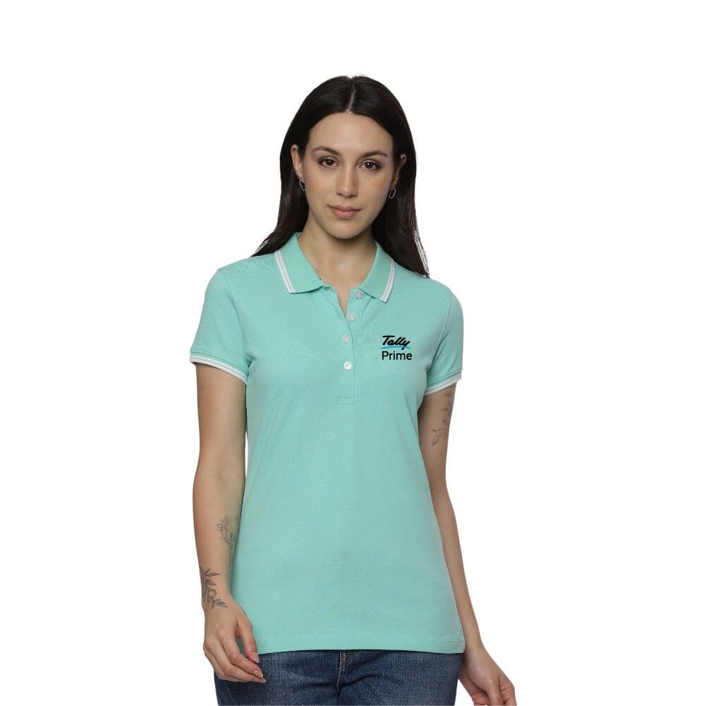 Allen Solly Polo T-shirt Women- Turquoise Green SW