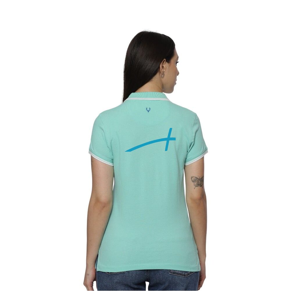 Allen Solly Polo T-shirt Women- Turquoise Green SW