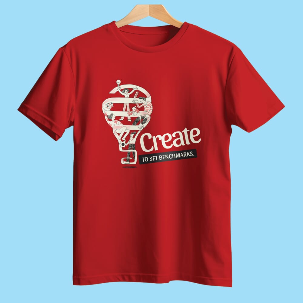 Create GB Pima Round Neck T-Shirt Red