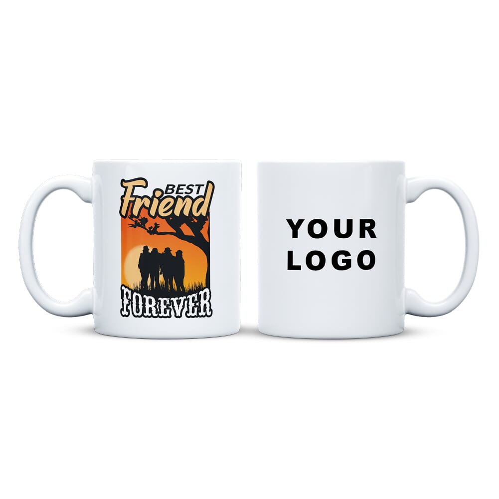 Best Friend Forever sublimation mug- White