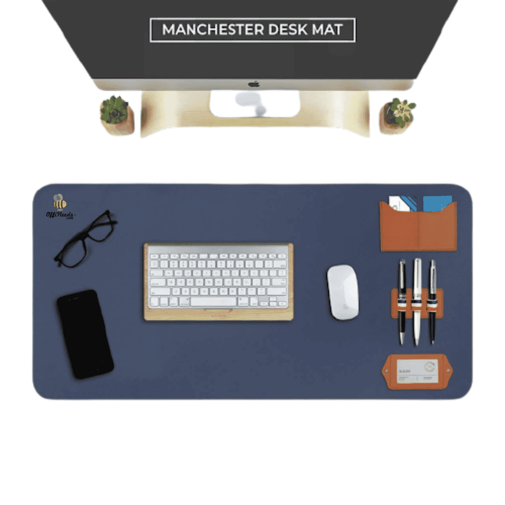 navy blue desk pad