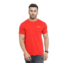 Bio Wash Round Neck Red T-shirt