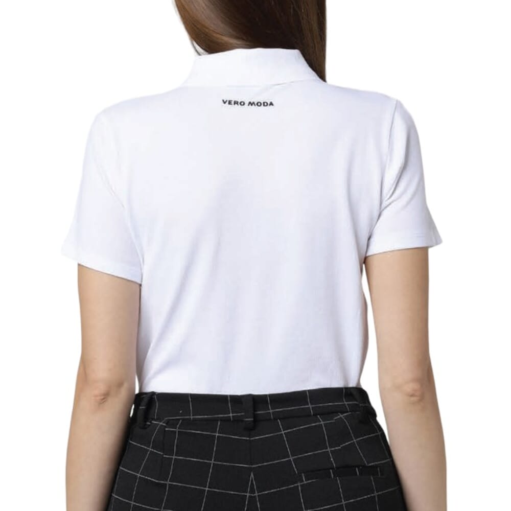 Vero Moda Jacquard Women's Polo T-shirt - White