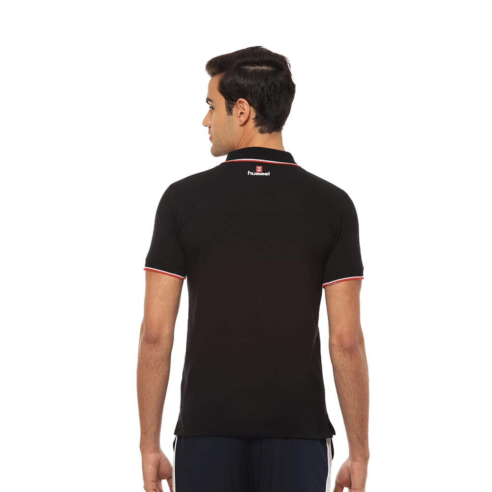 Hummel Eunice Polo T-shirt-Black with Red