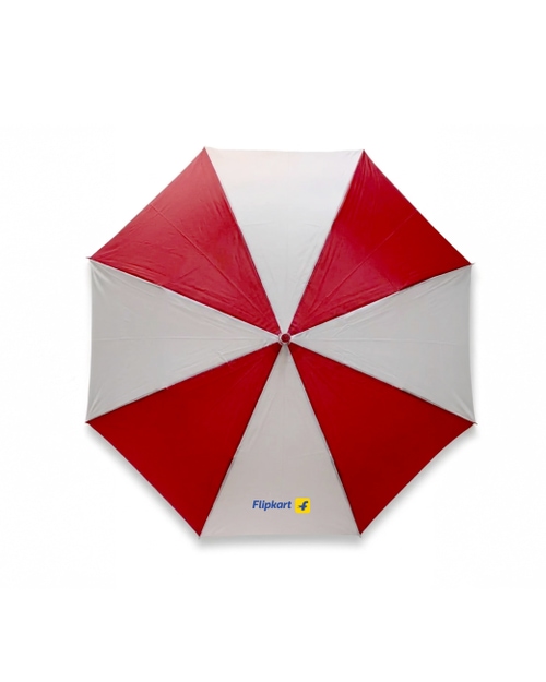 Generic 2 Fold Umbrella 21x8 Inch White and Red Colour