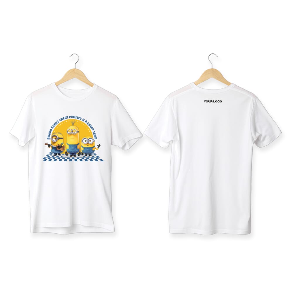 Great team Pima Round Neck T-Shirt -White