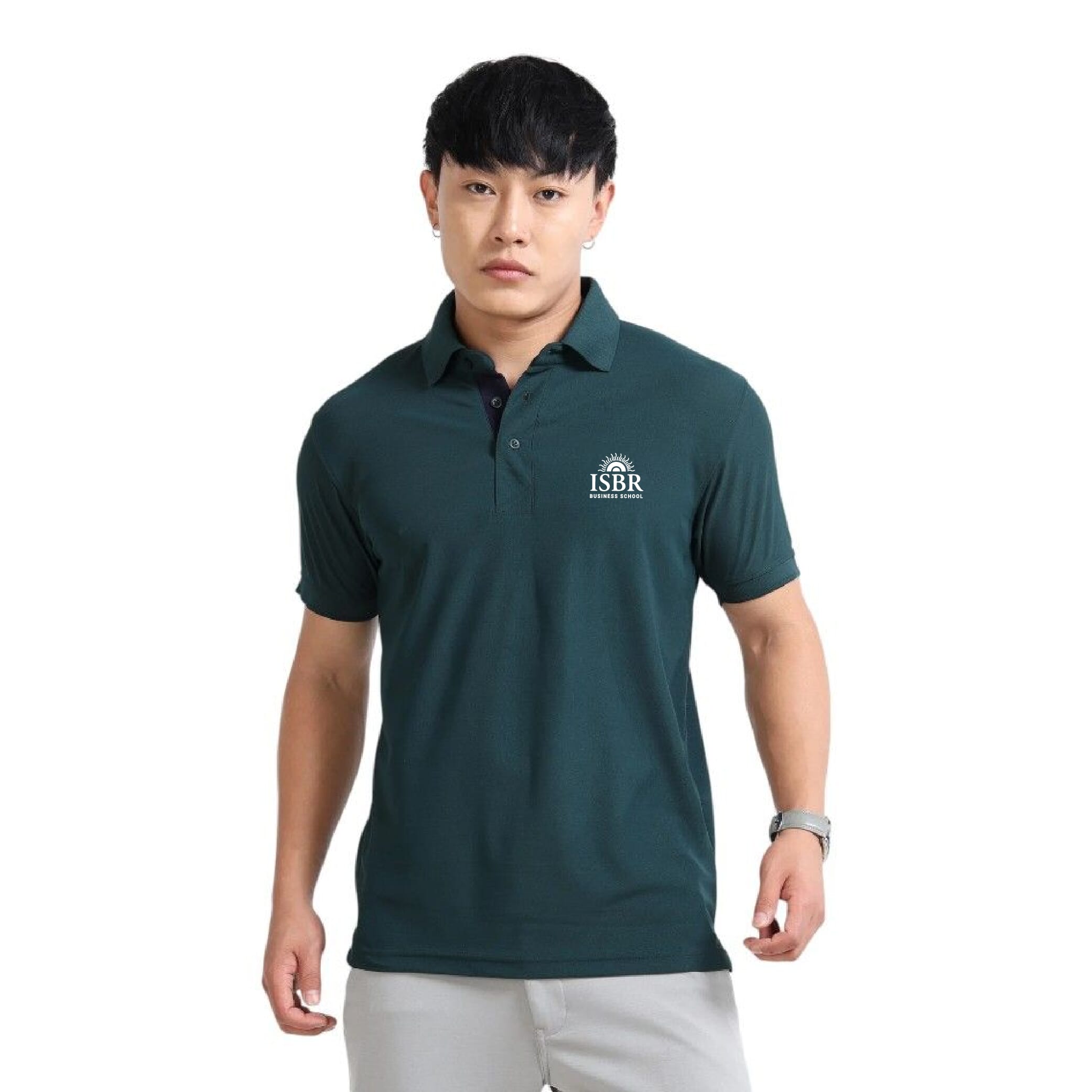 Greys&Blues AeroPiq Polo Tshirt- Green