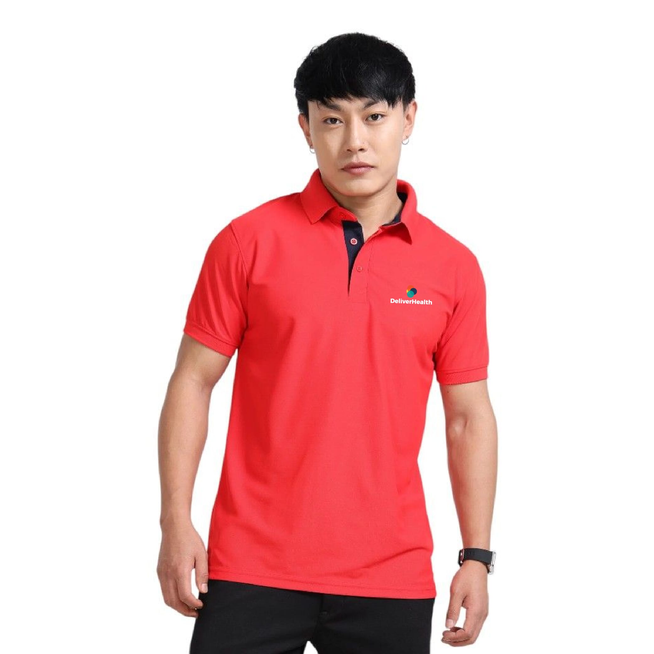 Greys&Blues AeroPiq Polo Tshirt- Red