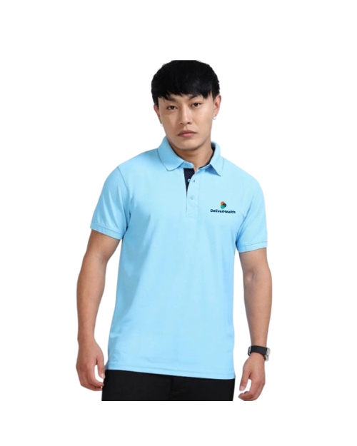 Greys&Blues AeroPiq Polo Tshirt- Sky Blue