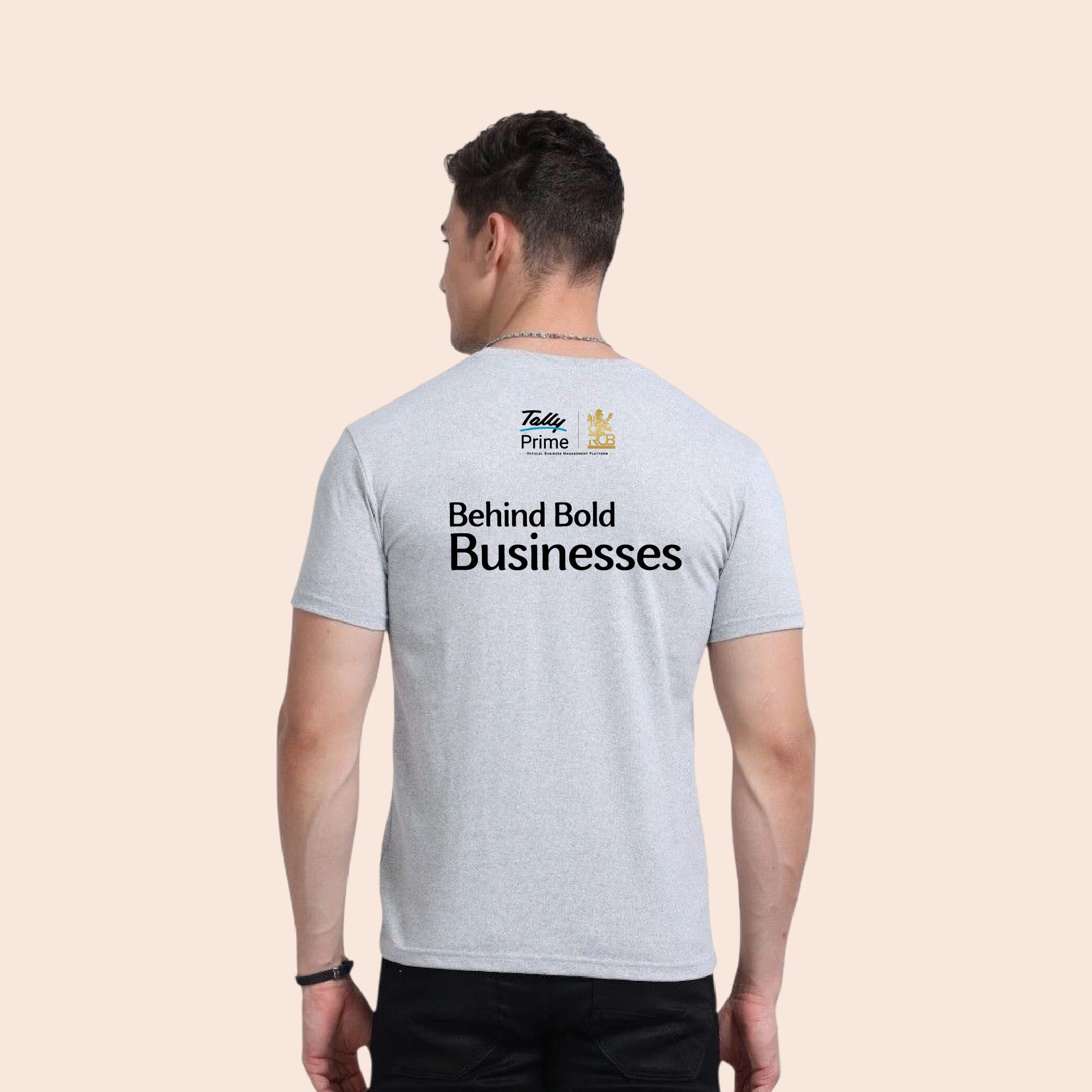 Greys&Blues Men's Eco Blend Round Neck T-Shirt- Grey Melange BBB