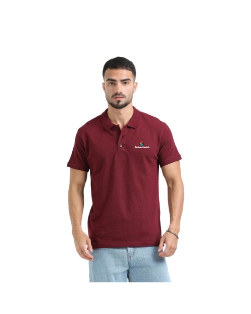 Greys&Blues Organic Polo Plain Tshirt- Maroon
