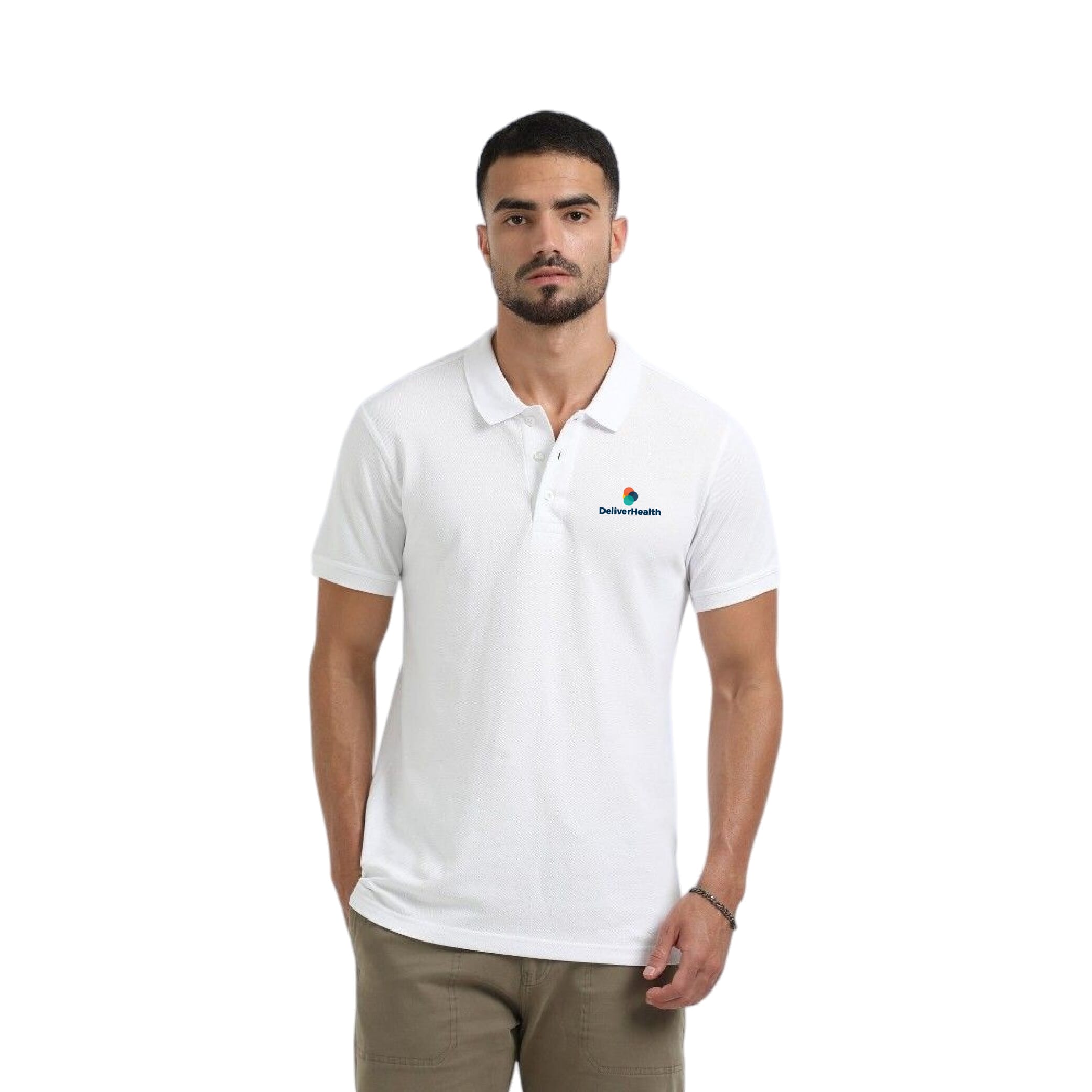 Greys&Blues Organic Polo Plain Tshirt- White