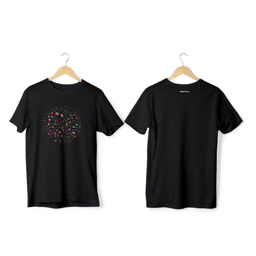 Greys&Blues Pichkari Pima Round Neck T-Shirt - Black