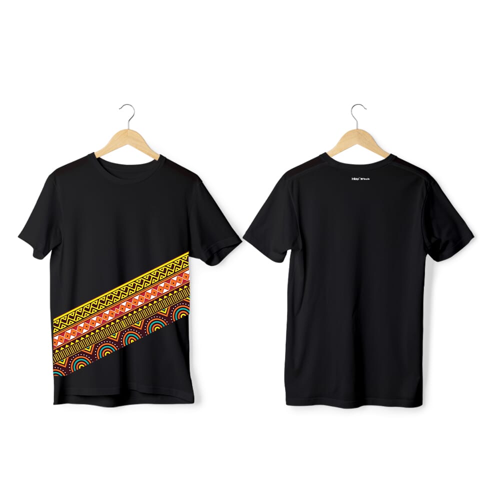 Greys&Blues Vibrant Pima Round Neck T-Shirt - Black