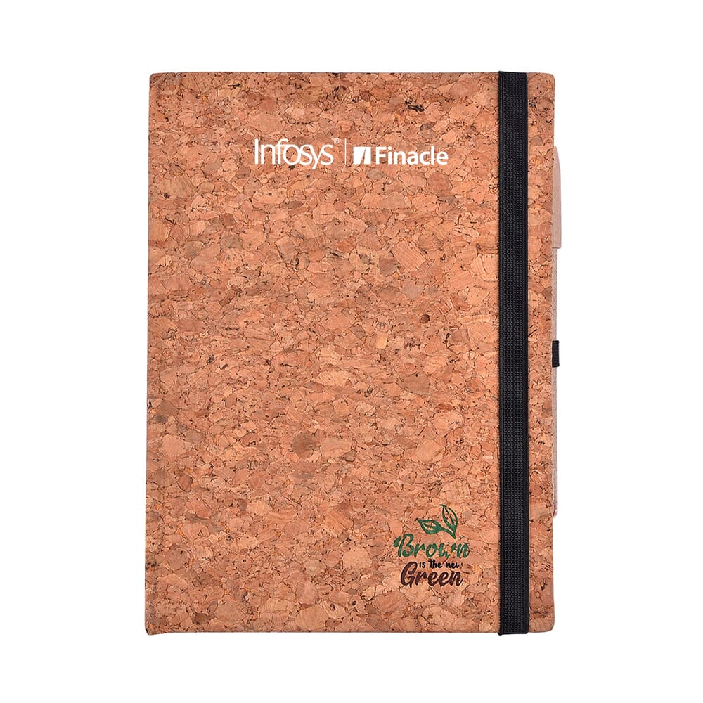 EcoKraft Eco Friendly Notebook- Natural Cork- A5- 210 Pages
