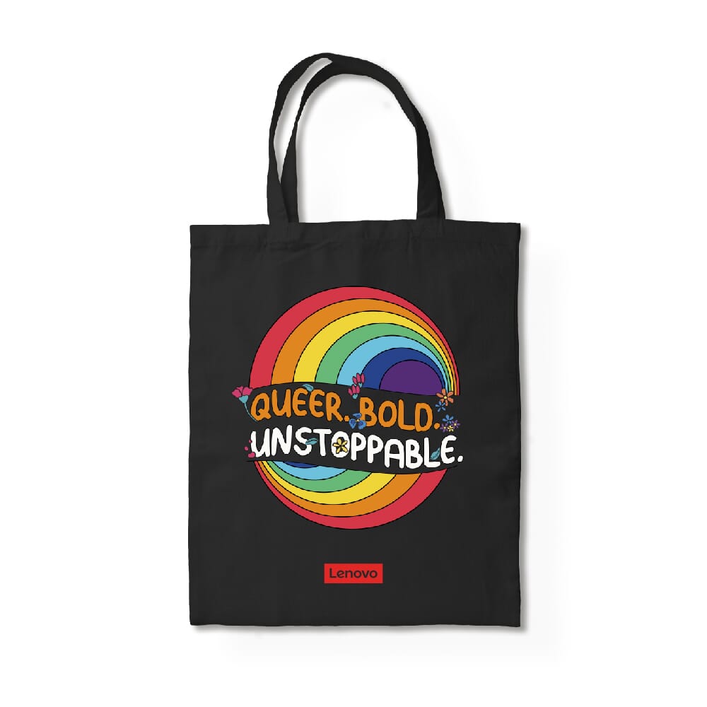 Queer Bold Customized Tote Bag - Black