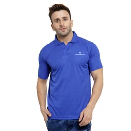 AWG Crackle Dryfit Polo T-Shirt - Royal Blue