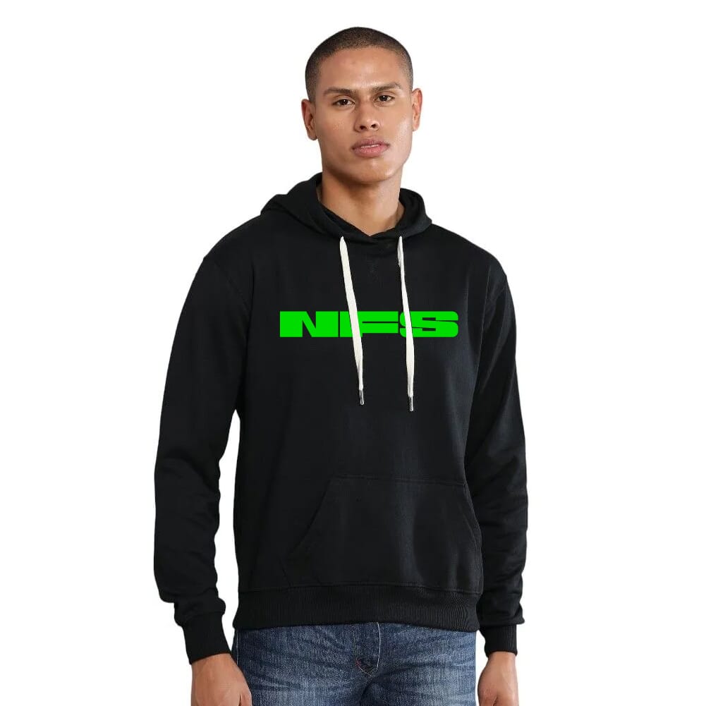NFS3 Goodie Hoodie Plain-Black with Green