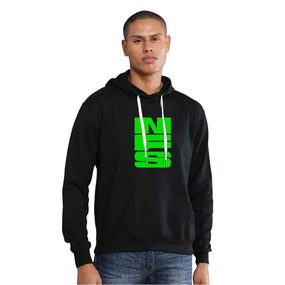 NFS4 Goodie Hoodie Plain-Black with Green