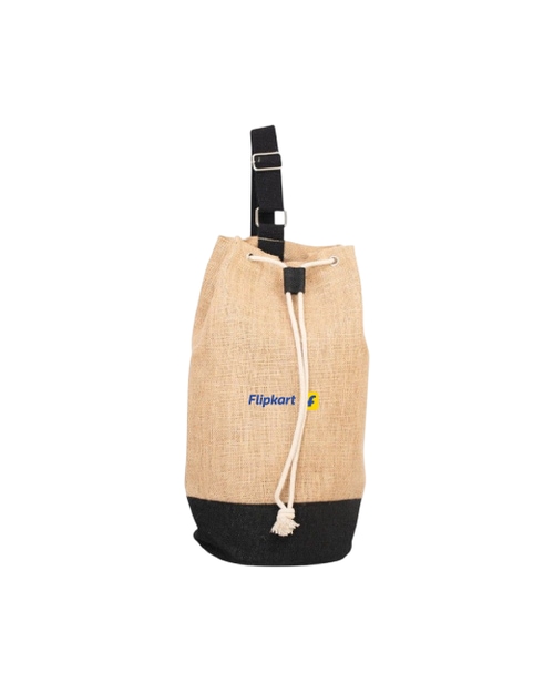 Oblique Banyan Drawstring Jute Bag