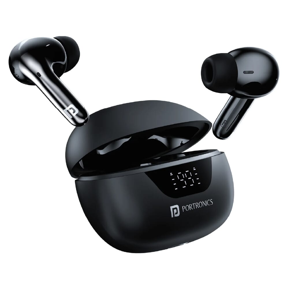 Portronics Harmonics Twins 28 Earbuds - Black 